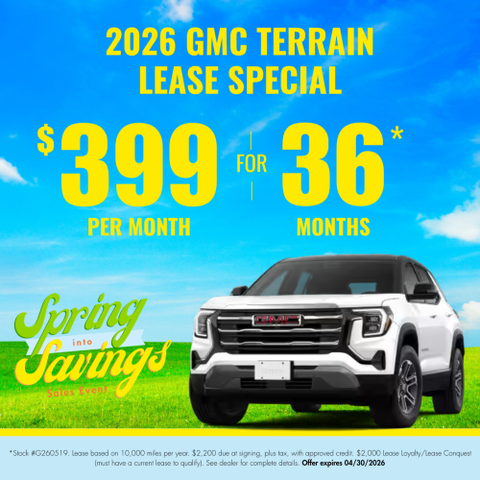 2026 GMC Terrain Lease Special