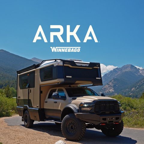 2027 Winnebago Arka in the mountains