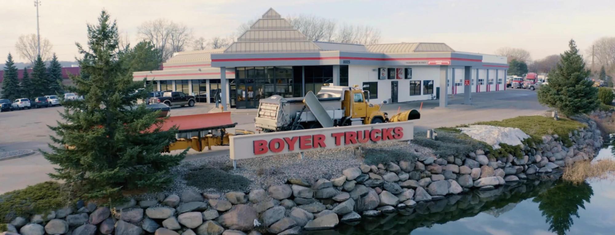 Aerial shot of Boyer Trucks location